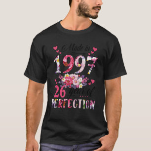 T-shirt Fabriqué En 1997 Floral 26 Ans 26e Anniversaire Wo