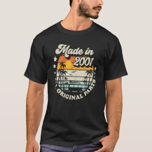 T-shirt Fabriqué En 2001 Toutes Pièces D'Origine Style Rét