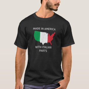 T-shirt Fabriqué en Amérique avec des pièces italiennes It