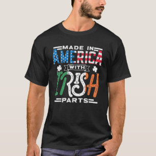 T-shirt Fabriqué En Amérique Avec Irlandais Parts Ireland