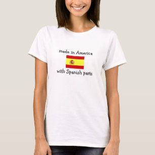 T-shirt fabriqué en Amérique avec les pièces espagnoles