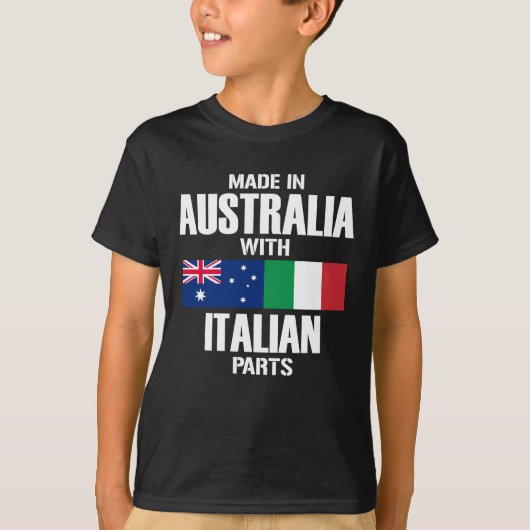 T-shirt Fabriqué en Australie avec des pièces italiennes (Devant)
