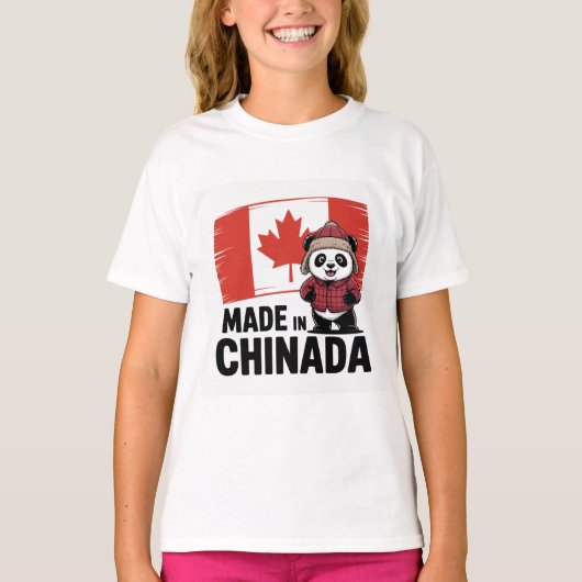 T-shirt Fabriqué en Chinada Panda - Chinois Canadien (Devant)