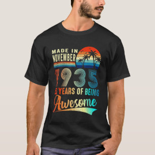 T-shirt Fabriqué En Décembre 1935 86 Ans D'Être Impression