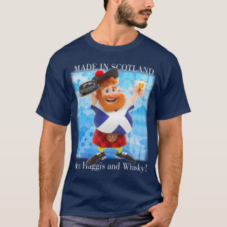 T-shirt Fabriqué en Écosse avec du Haggis et du Whisky