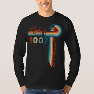 T-shirt Fabriqué En Juin 2007 15 Anniversaire 15 Ans Vinta