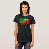 T-shirt Fabriqué en République du Congo Drapeau Code-barre (Devant entier)