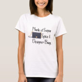 T-shirt "Fabriqué en sacs de sucre, d'épices et de concept (Devant)