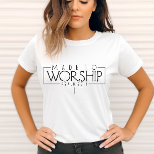 T-shirt Fabriqué pour le culte-psaume 95:1 Citation- Foi c