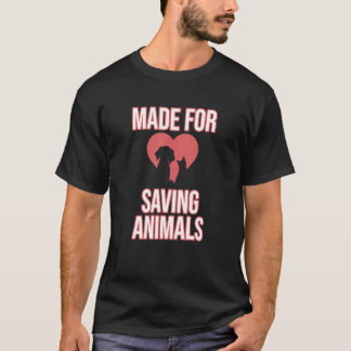T-shirt Fabriqué Pour Sauver Des Animaux Vétérinaire Vétér
