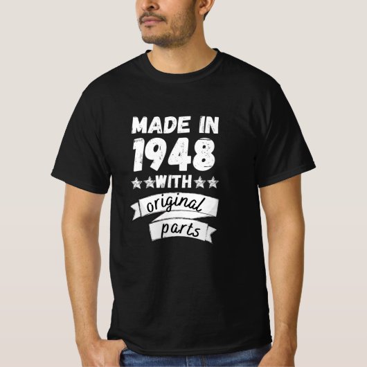 T-shirt fabriqués en 1948 avec des pièces d'origine, (Devant)
