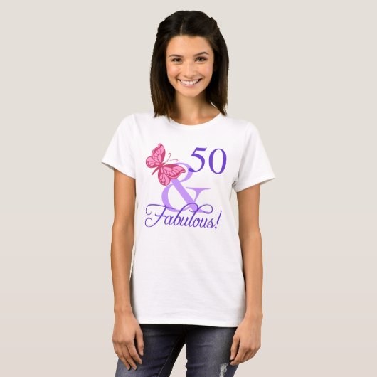 T-shirt Fabuleux 50e anniversaire pour les femmes (Devant entier)