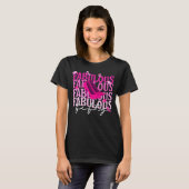T-shirt Fabuleux Cinquante talons roses Typographie rayonn (Devant entier)