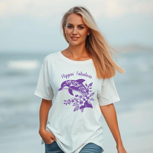 T-shirt Fabuleux Dauphin Hawaiien Flippin