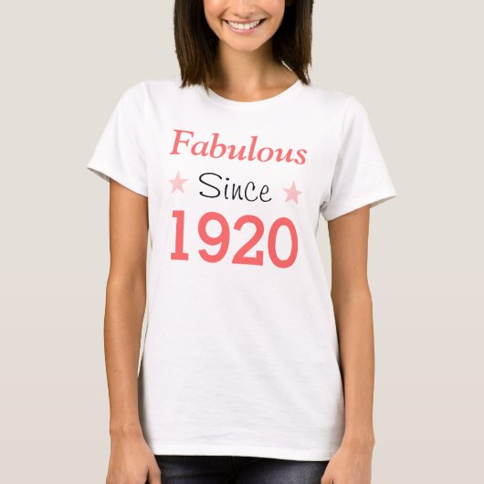 T-shirt Fabuleux depuis 1920 (Devant)