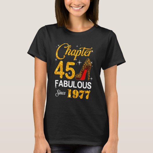 T-shirt Fabuleux depuis 1977 Chapitre 45 Anniversaire 1 (Devant)