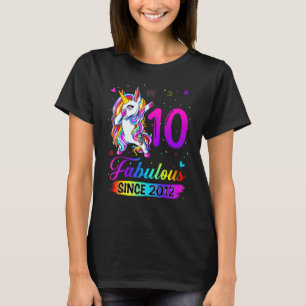 T-shirt Fabuleux depuis 2012 Enfants 10e anniversaire 10 a