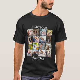 T-shirt Fabuleux depuis personnalisé 16 Photo Collage