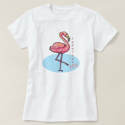 T-shirt Fabuleux femmes flamingo (Design devant)