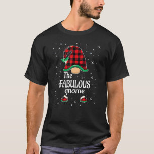 T-shirt Fabuleux Gnome Buffalo Plaid Matching Famille Chri