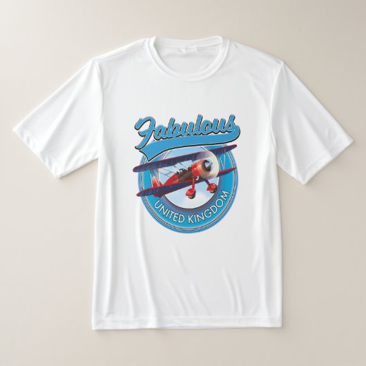 T-shirt Fabuleux patch de voyage au Royaume-Uni. (Poser)