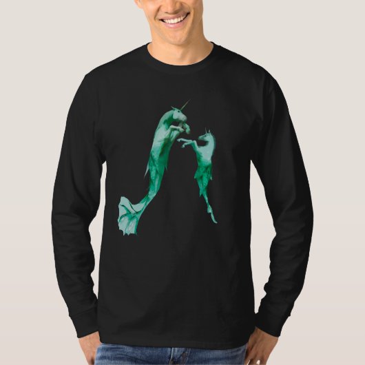 T-shirt Fabuleux Unicorne-Poisson Créatures Sous L'Eau Jou (Devant)