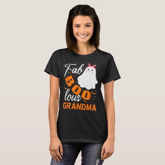 T-shirt Fabulous Faboolous Grandma Ghost Halloween (Devant entier)