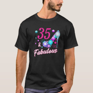 T-shirt Fabulous Woman 35 Years Lady 35th Natal Birthd