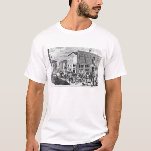 T-shirt Façade de l'hôtel Drouot, Paris, c.1852 (engravi (Devant)
