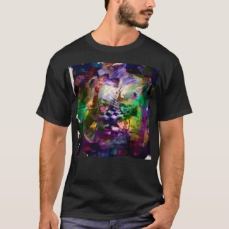 T-shirt Face Abstraite avec symboles