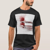 T-shirt Face Abstraite en rouge (Devant)