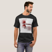 T-shirt Face Abstraite en rouge (Devant entier)