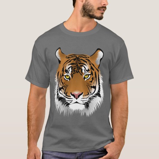T-shirt Face Animée de tigre (Devant)