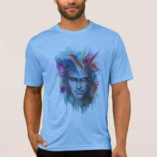 T-shirt face aquarelle