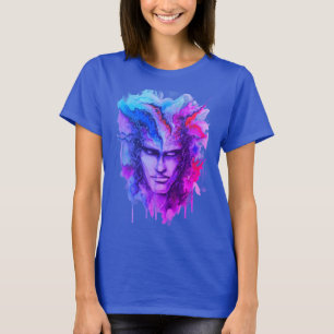 T-shirt face aquarelle