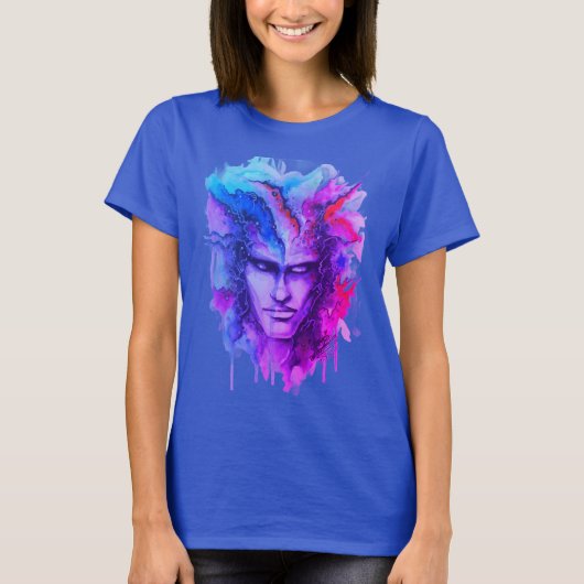 T-shirt face aquarelle (Devant)
