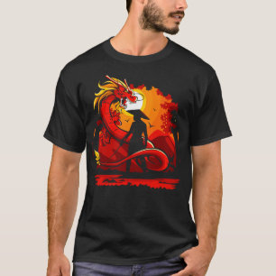 T-shirt Face au dragon