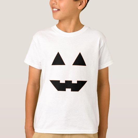 T-shirt Face Citrouille Halloween (Devant)