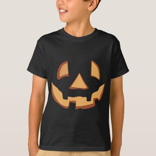 T-shirt Face citrouille pour Halloween (Devant)