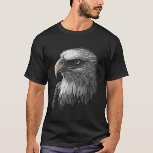 T-shirt Face d'aigle américain (Devant)