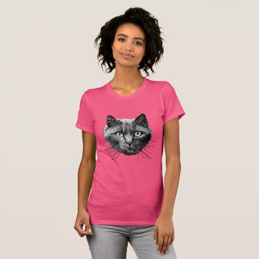 T-shirt Face de chat (Devant entier)