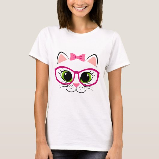 T-shirt Face de chat (Devant)