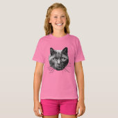 T-shirt Face de chat (Devant entier)