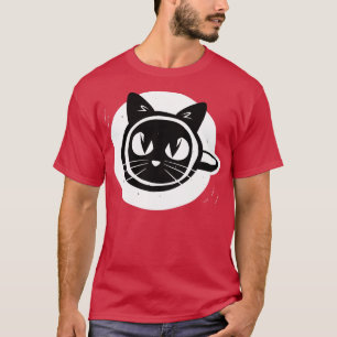 T-shirt Face de chat dans une tasse de café