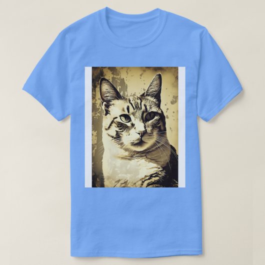 T-shirt Face de chat Vintage (Design devant)