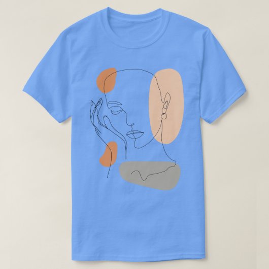 T-shirt Face de femme du milieu du siècle (Design devant)