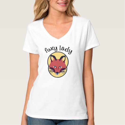 T-shirt Face de la fille Foxy (Devant)