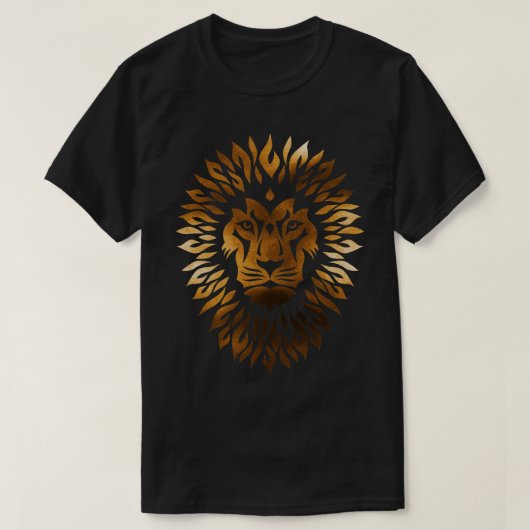 T-shirt Face de Lion Or (Design devant)