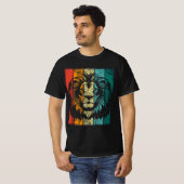 T-shirt Face de Lion rétro (Devant entier)
