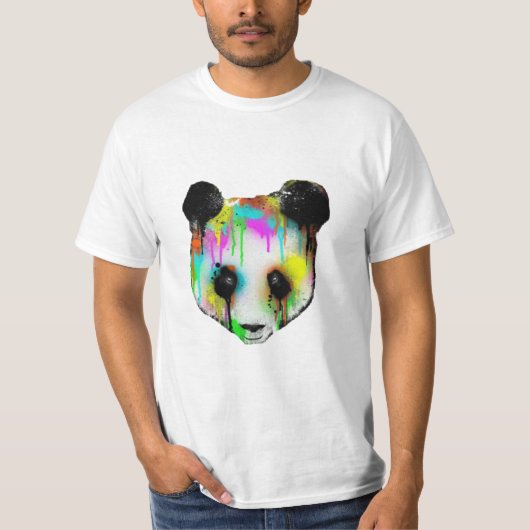 T-shirt Face de panda colorée (Devant)